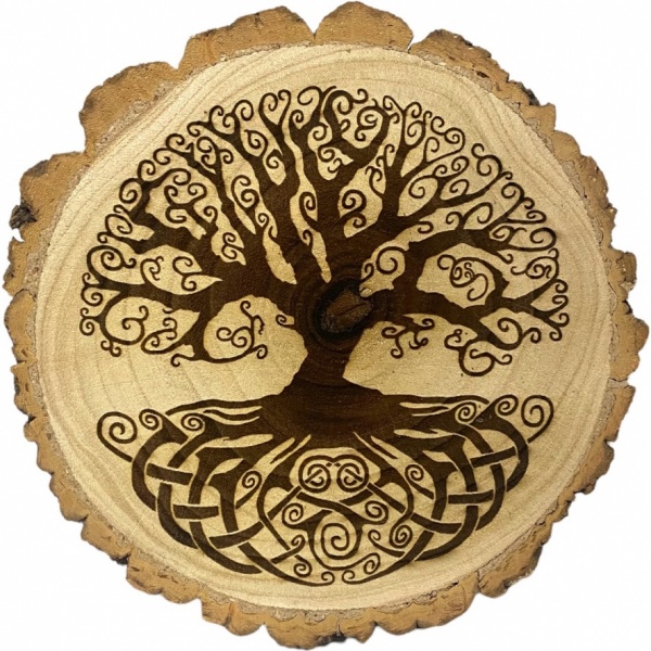 Celtic Tree of Life - Wooden Altar Slice